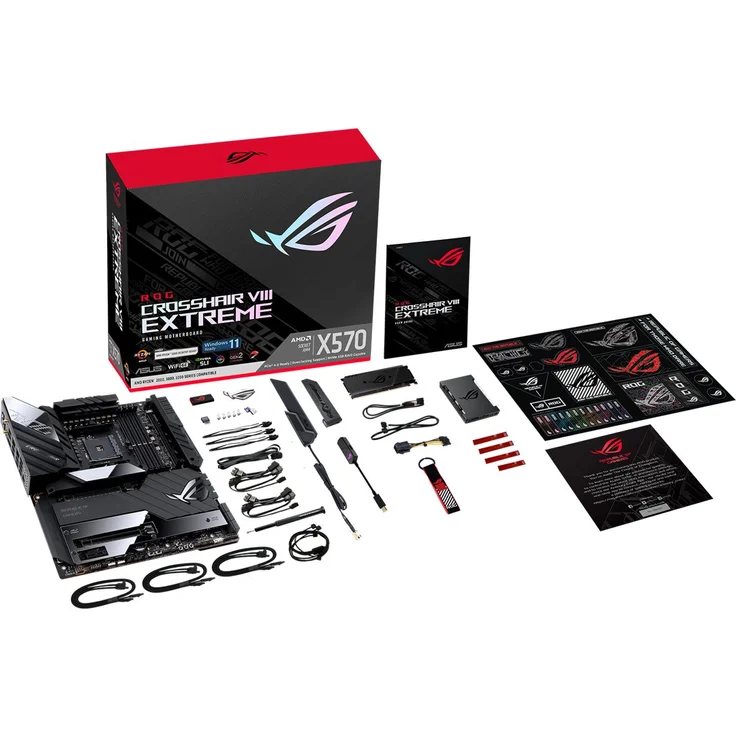 ASUS ROG CROSSHAIR VIII EXTREME - Erweitertes ATX - Sockel AM4 - AMD X570 Chipsatz - USB-C Gen2, USB 3.2 Gen 1, USB 3.2 Gen 2, USB-C Gen 2x2 - 10 Gigabit LAN, 2.5 Gigabit LAN, Wi-Fi, Bluetooth (90MB1860-M0EAY0) – Bild 2