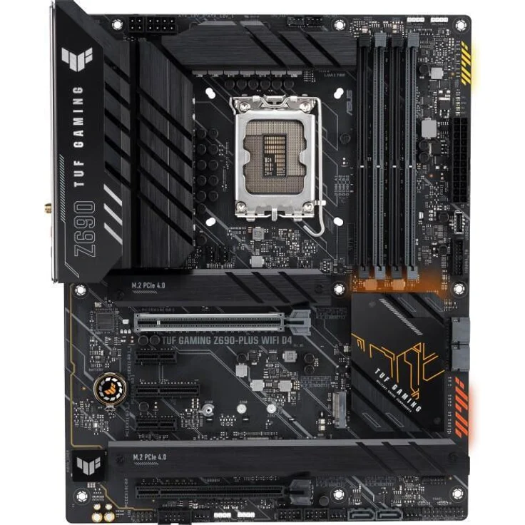 ASUS TUF GAMING Z690-PLUS WIFI D4 - ATX - LGA1700-Sockel - Z690 Chipsatz - USB-C Gen1, USB 3,2 Gen 1, USB 3,2 Gen 2, USB-C Gen 2x2 - 2,5 Gigabit LAN, Wi-Fi, Bluetooth - HD Audio (8-Kanal) (90MB18V0-M0EAY0) – Bild 2
