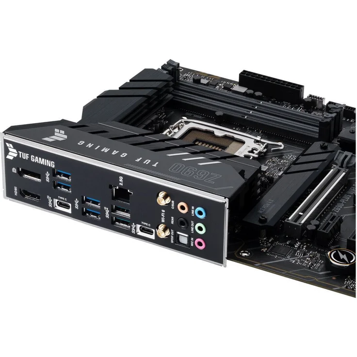 ASUS TUF GAMING Z690-PLUS WIFI D4 - ATX - LGA1700-Sockel - Z690 Chipsatz - USB-C Gen1, USB 3,2 Gen 1, USB 3,2 Gen 2, USB-C Gen 2x2 - 2,5 Gigabit LAN, Wi-Fi, Bluetooth - HD Audio (8-Kanal) (90MB18V0-M0EAY0) – Bild 5