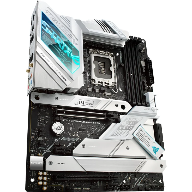 ASUS ROG STRIX Z690-A GAMING WIFI D4 - ATX - LGA1700-Sockel - Z690 Chipsatz - USB-C Gen2, USB 3.2 Gen 1, USB 3.2 Gen 2, USB-C Gen 2x2 - 2.5 Gigabit LAN, Wi-Fi, Bluetooth - HD Audio (8-Kanal) (90MB18K0-M0EAY0) – Bild 12