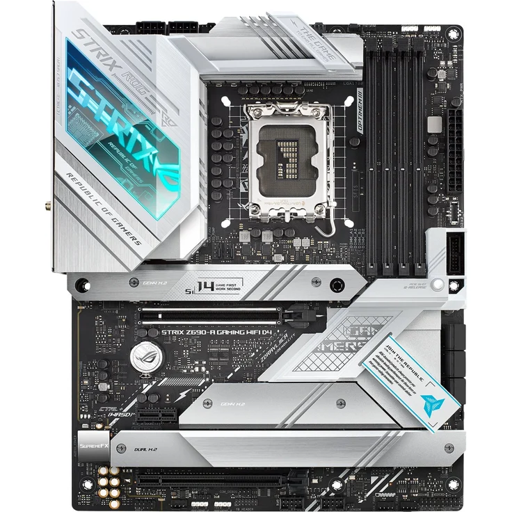 ASUS ROG STRIX Z690-A GAMING WIFI D4 - ATX - LGA1700-Sockel - Z690 Chipsatz - USB-C Gen2, USB 3.2 Gen 1, USB 3.2 Gen 2, USB-C Gen 2x2 - 2.5 Gigabit LAN, Wi-Fi, Bluetooth - HD Audio (8-Kanal) (90MB18K0-M0EAY0) – Bild 8