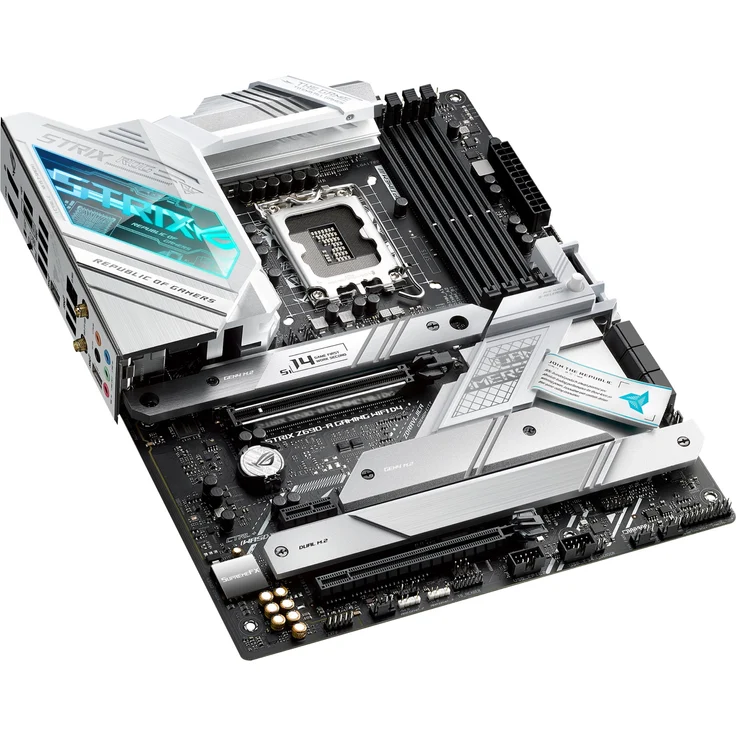 ASUS ROG STRIX Z690-A GAMING WIFI D4 - ATX - LGA1700-Sockel - Z690 Chipsatz - USB-C Gen2, USB 3.2 Gen 1, USB 3.2 Gen 2, USB-C Gen 2x2 - 2.5 Gigabit LAN, Wi-Fi, Bluetooth - HD Audio (8-Kanal) (90MB18K0-M0EAY0) – Bild 2