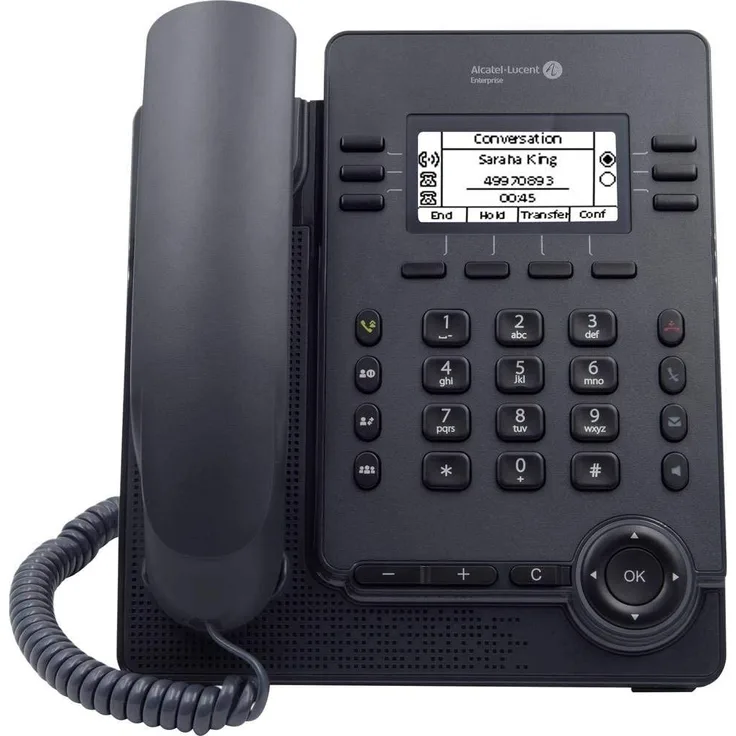 Alcatel-Lucent Enterprise M3 Myriad SIP Schnurgebundenes Telefon, VoIP PoE, Anrufbeantworter, Freisprechen