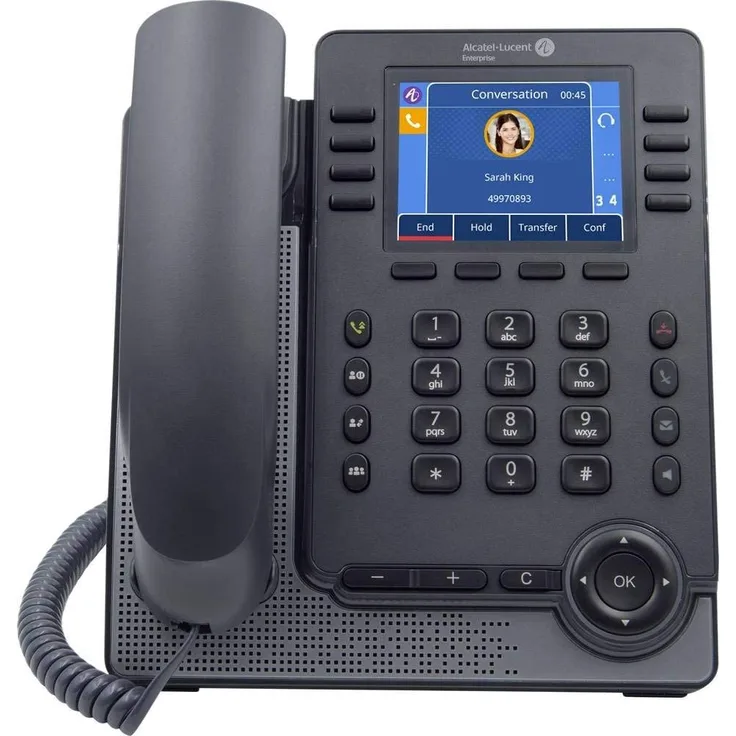 Alcatel-Lucent Enterprise M7 Myriad SIP Schnurgebundenes Telefon, VoIP PoE, Anrufbeantworter, Freisprechen (3MK27003AA)