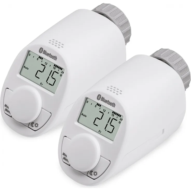 Eqiva Heizkörper-Thermostatkopf mit Bluetooth, 2 Stück