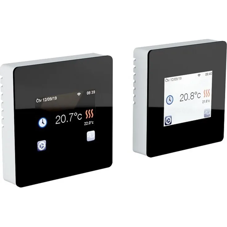 FENIX Digitales Unterputz-Thermostat TFT WIFI, steuerbar per App, schwarz
