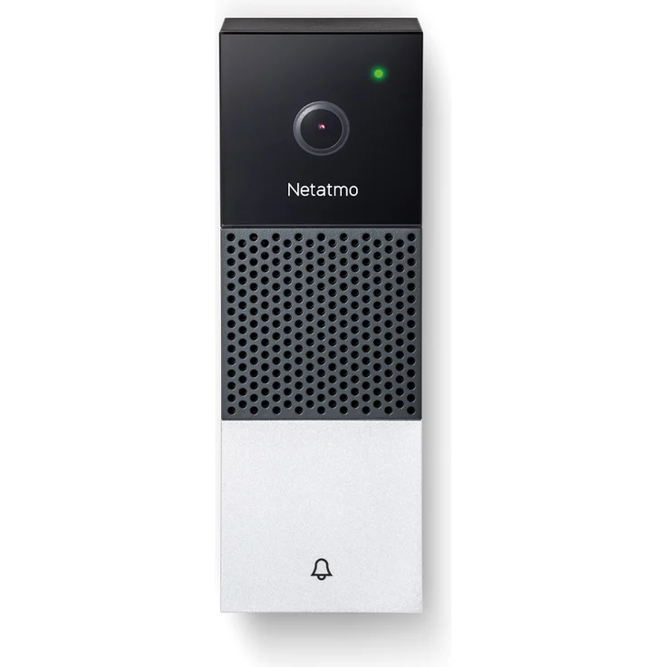 Netatmo Smarte Video Türklingel mit Kamera, WLAN, 2-Wege-Audio, Personenerkennung, ohne Abonnement, 1080p-HD-Video, Nachtsicht, einfache verdrahtete Installation, schwarz, silber (NDB-DE) – Bild 4