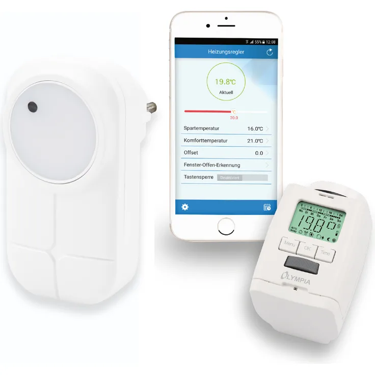 Olympia Starterset Heizkörperthermostat Smart Home System mit Gateway und App