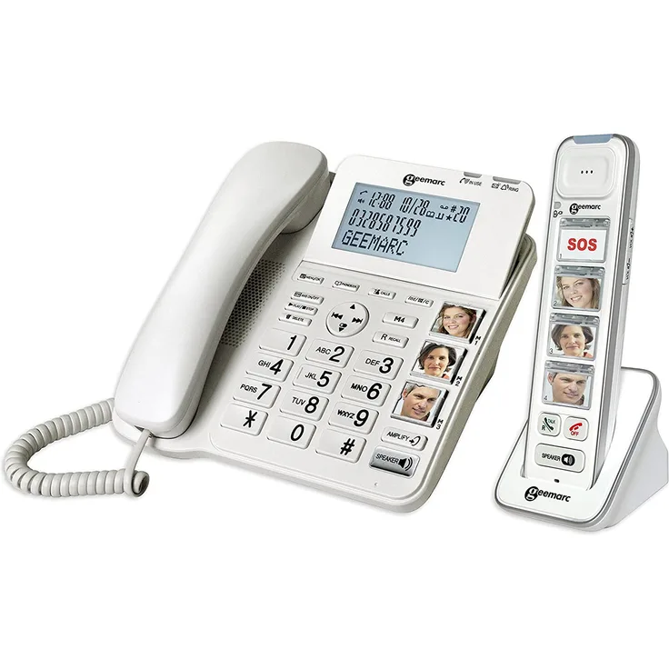 Geemarc AmpliDECT 295 Photo Großtastentelefon mit 10 Direktwahl-Fototasten