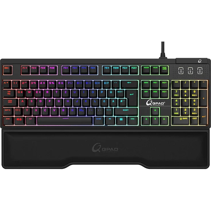 QPAD MK75 Tastatur USB QWERTZ Deutsch Schwarz (9J.P7Q81.K0G)