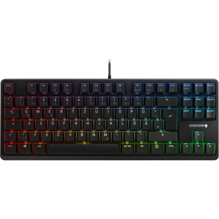 CHERRY G80-3000N RGB TKL Tastatur USB QWERTZ Deutsch Schwarz (G80-3833LWBDE-2) – Bild 1