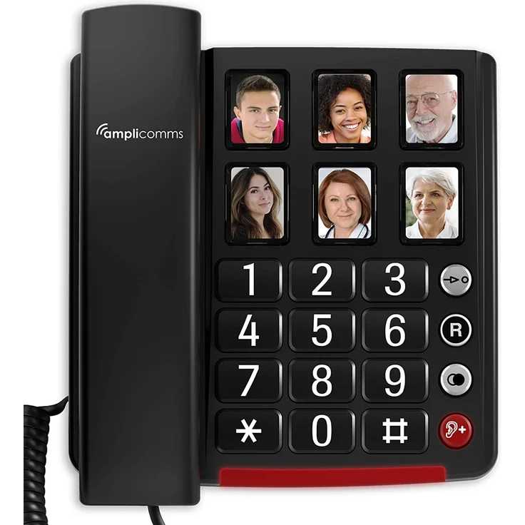 Amplicomms BigTel 40 Plus UN Analog Telefon dark grey, 00501