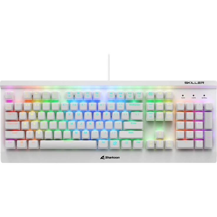 Sharkoon SKILLER SGK3 Tastatur USB QWERTY Englisch Weiß – Bild 1