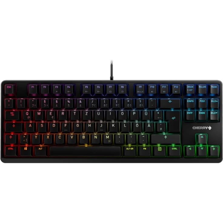 CHERRY G80-3000N RGB TKL Tastatur USB QWERTY US International Schwarz (G80-3833LWBEU-2) – Bild 1