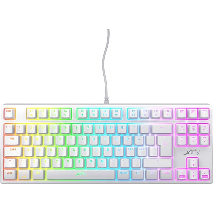 Xtrfy K4 TKL RGB WHITE Tastatur USB Weiß (XG-K4-RGB-TKL-WH-R-U)