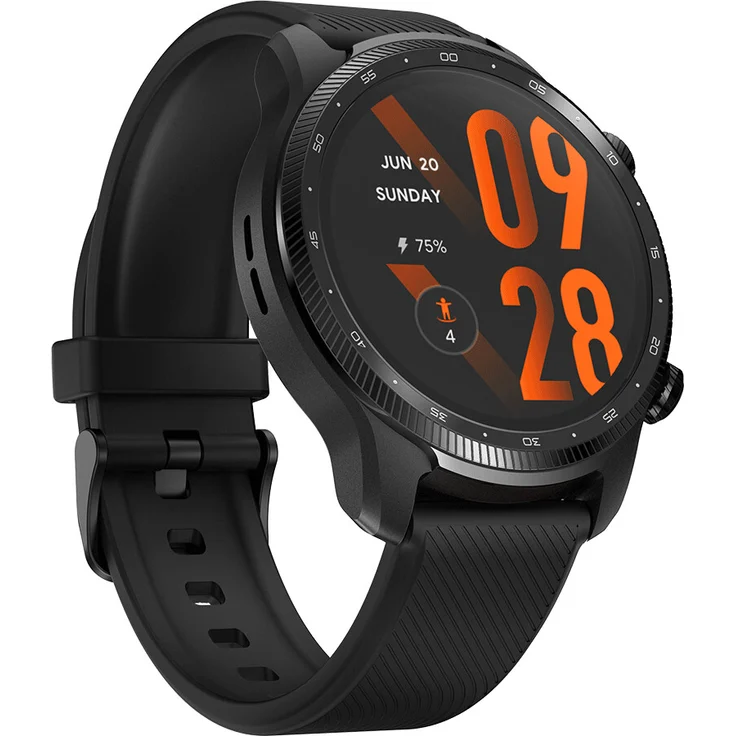 Ticwatch Pro 3 Ultra GPS Smartwatch GPS, Unisex, Einheitsgröße, Edelstahl, Glasfasergehäuse, Kautschukarmband, Black – Bild 1