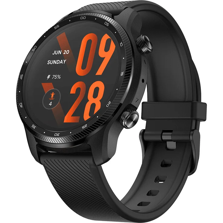 Ticwatch Pro 3 Ultra GPS Smartwatch GPS, Unisex, Einheitsgröße, Edelstahl, Glasfasergehäuse, Kautschukarmband, Black – Bild 3