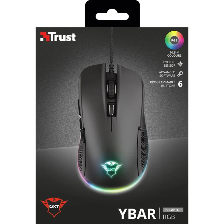 Trust GXT 922 YBAR Maus rechts USB Typ-A Mechanisch 7200 DPI (24309) – Bild 6