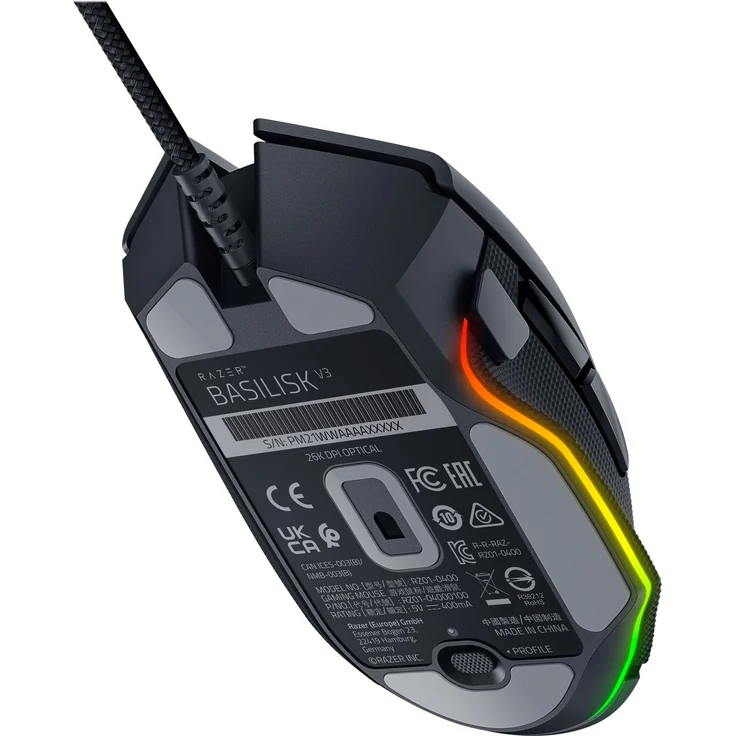 Razer Basilisk V3 Maus rechts USB Typ-A Optisch 26000 DPI (RZ01-04000100-R3M1) – Bild 9