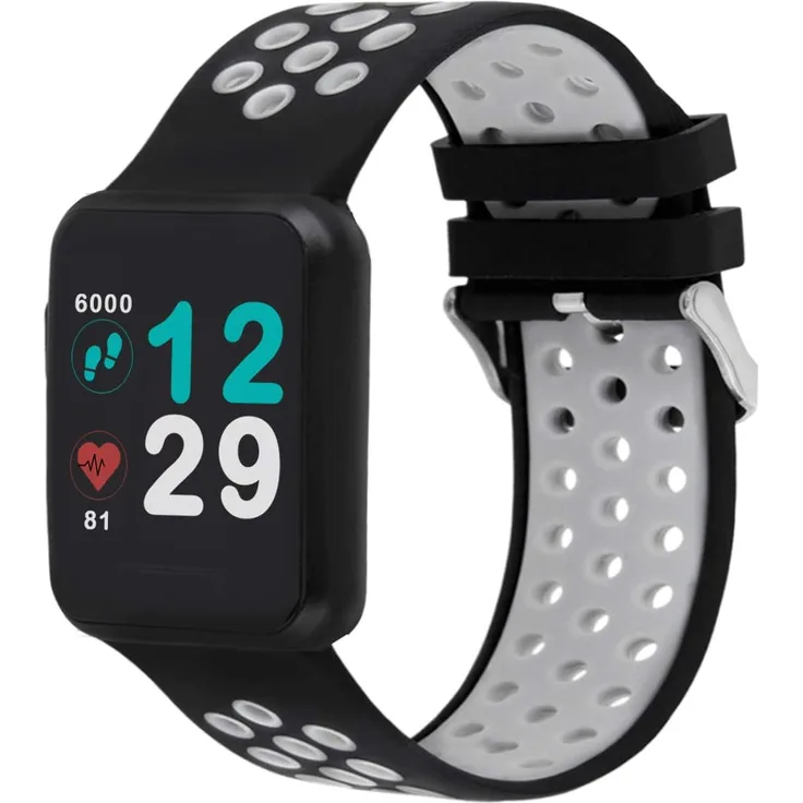 Xlyne Pro Smartwatch X-Watch Keto Sun Reflect Unisex, Metallgehäuse, Edelstahlarmband, Night Grey, grau
