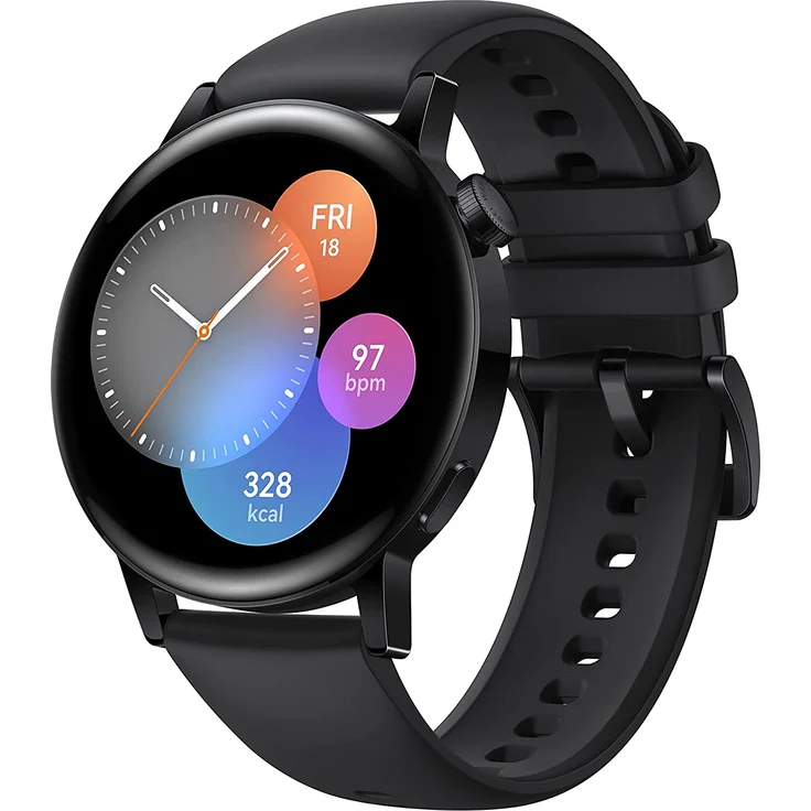 Huawei Watch GT 3 Active Edition Smartwatch Unisex, Einheitsgröße, Fluorelastomerarmband, Schwarz – Bild 3