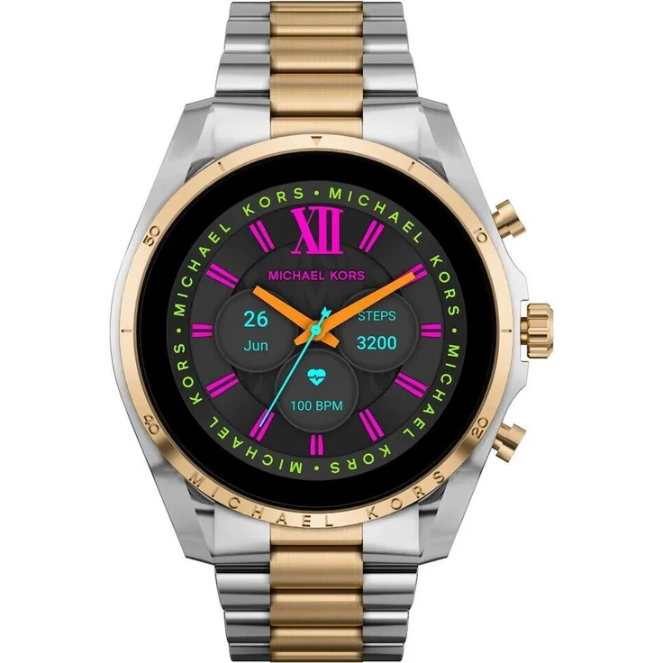 Fossil Gen 6 Smartwatch Unisex, 44 mm, Edelstahlgehäuse, Edelstahlarmband, Silber/Gold
