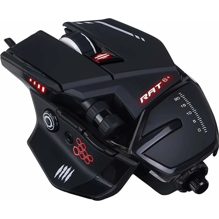 Mad Catz R.A.T. 6+ Maus rechts USB Typ-A Optisch 12000 DPI (MR04DCINBL000-0) – Bild 1