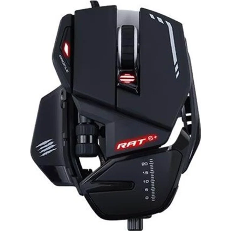 Mad Catz R.A.T. 6+ Maus rechts USB Typ-A Optisch 12000 DPI (MR04DCINBL000-0) – Bild 2
