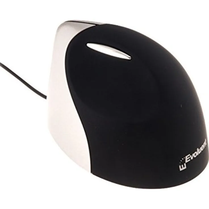 Evoluent VerticalMouse 4 Left - Vertical mouse - ergonomisch - Für Linkshänder - Laser - 6 Tasten - kabelgebunden - USB - Grau, Silber