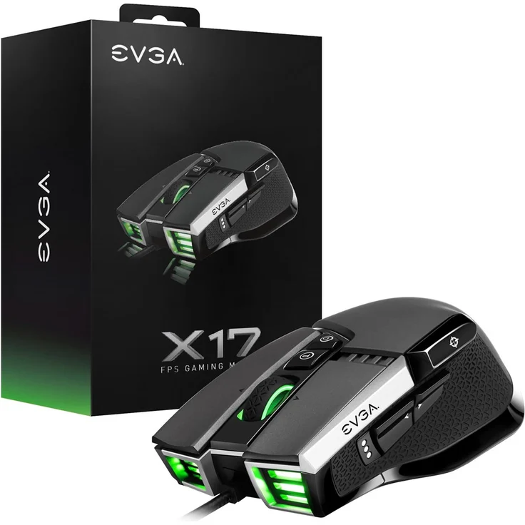 EVGA X17 Maus rechts USB Typ-A Optisch 16000 DPI (903-W1-17GR-K3) – Bild 8