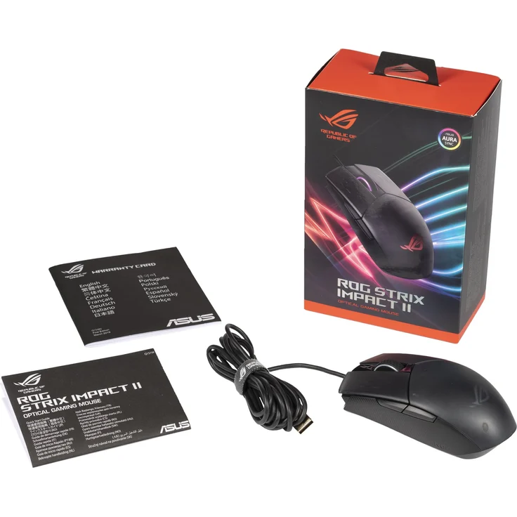 ASUS ROG Strix Impact II Maus Beidhändig USB Typ-A Optisch 6200 DPI (90MP01E0-B0UA00) – Bild 6