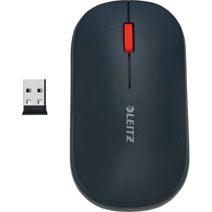 Leitz Cosy SureTrack - Maus - rechts- und linkshändig - 3 Tasten - kabellos - 2.4 GHz, Bluetooth 3.0, Bluetooth 5.0 LE - kabelloser Empfänger (USB) (65310089)