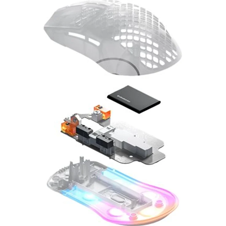 Steelseries Aerox 3 Wireless Ghost Maus rechts RF kabellos + Bluetooth Optisch 18000 DPI (62610) - Preisvergleich – Bild 5