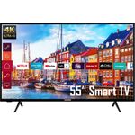 Telefunken XU55K700 139 cm (55 Zoll) LED Smart TV (Ultra HD, HDR, Edge LED) HD-Triple-Tuner (Sat, Antenne, Kabel) Modelljahr 2021 Energieklasse G (DE-Modell)