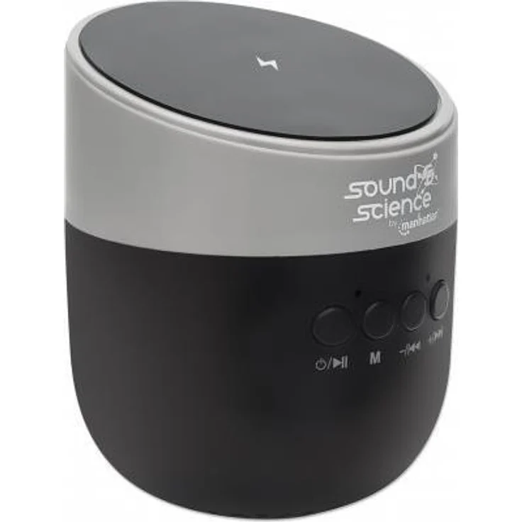 Manhattan Sound Science Bluetooth-Lautsprecher mit Induktionsladepad, schwarz (165051) – Bild 3
