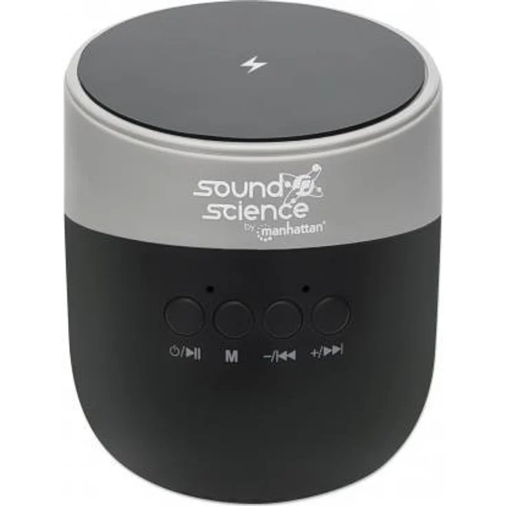 Manhattan Sound Science Bluetooth-Lautsprecher mit Induktionsladepad, schwarz (165051) – Bild 4