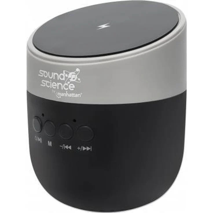 Manhattan Sound Science Bluetooth-Lautsprecher mit Induktionsladepad, schwarz (165051) – Bild 2