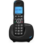 Alcatel XL595B Schnurlostelefon mit ergonomischem Design, großes Display, große Tastatur, blockiert unerwünschte Anrufe, schwarz