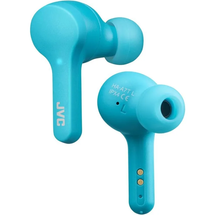 JVC HA-A7T GUMY True Wireless Sport In-Ear-Kopfhörer, Integriertes Mikrofon, blau