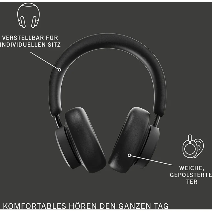 Urbanista Miami ANC Midnight Black, Over-Ear-Kopfhörer, Noise Cancelling, schwarz – Bild 5
