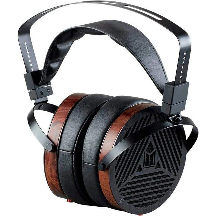 Monoprice Monolith M1060 Over-Ear-Planar-Magnetic-Kopfhörer, mit 106 mm-Treiber, Offenes Design, Komfort-Ohrpolster für Studios/Profis, Schwarz/Holz – Bild 1