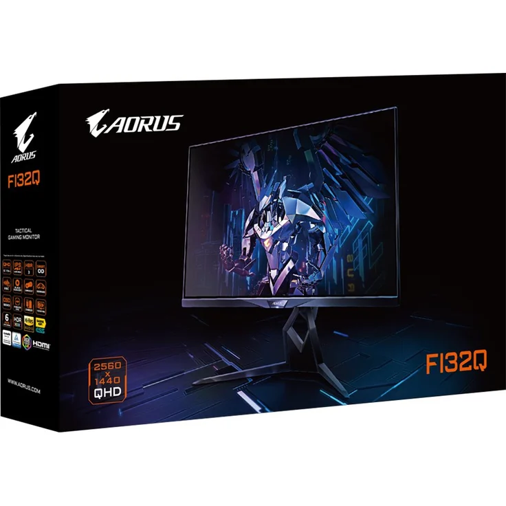 Gigabyte AORUS FI32Q-EK - 31,5 Zoll (2560 x 1440 Pixel), Quad HD, IPS-Panel, 165Hz, 1ms, 350cd/m², DisplayHDR 400 – Bild 3