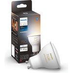 Philips Hue White Ambiance GU10 LED Lampe 1-er Pack, dimmbar, alle Weißschattierungen, steuerbar via App, kompatibel mit Amazon Alexa Echo/Echo Dot (929001953309)