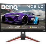 BenQ Mobiuz EX2710R - 27 Zoll, Quad HD (2560 x 1440 Pixel), VA, 165 Hz, 1 ms, 300 cd/m², VESA DisplayHDR 400 (9H.LK9LB.QBE)