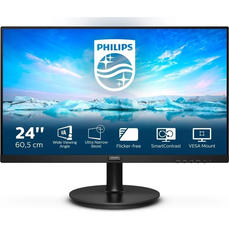 Philips V-line 241V8L - 23,8 Zoll, Full HD (1920 x 1080 Pixel), VA, 75 Hz, 4 ms, 250 cd/m² (241V8L) – Bild 1