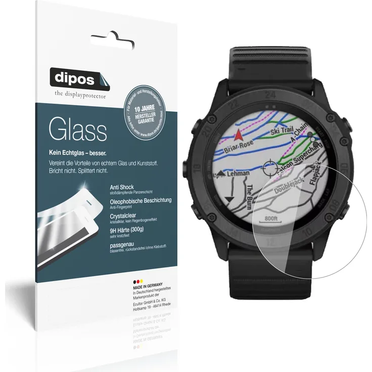 dipos 9H Panzerfolie kompatibel mit Garmin tactix Delta Schutzfolie Displayschutz-Folie