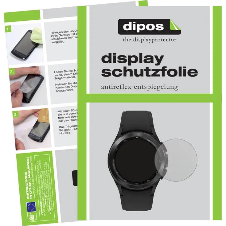 dipos 6x Schutzfolie matt kompatibel mit Samsung Galaxy Watch 4 Classic (46 mm) Folie Displayschutzfolie