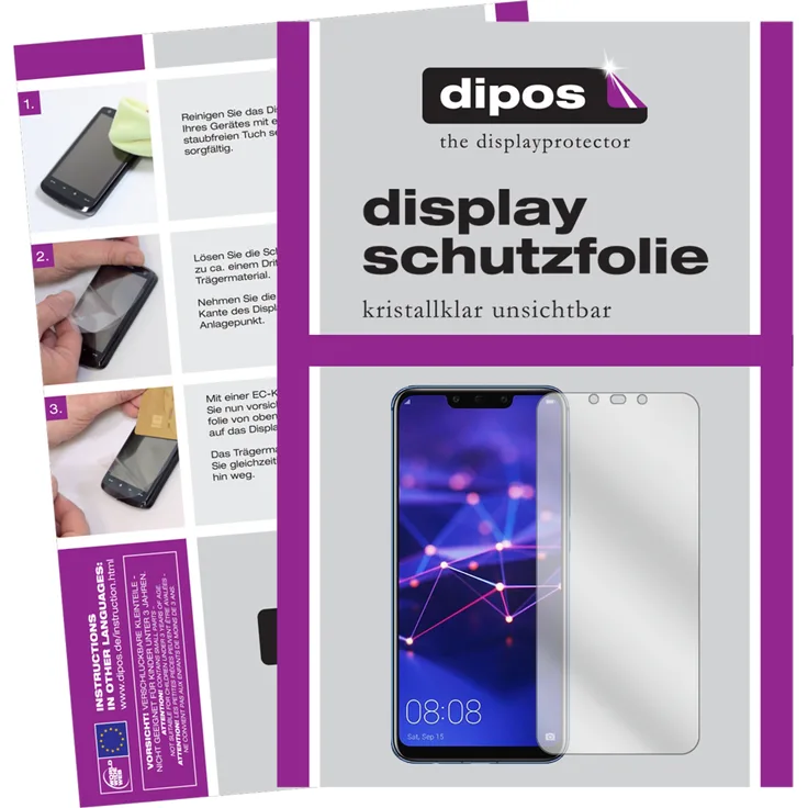 dipos 6x Schutzfolie klar kompatibel mit Huawei Mate 20 Lite Folie Displayschutzfolie