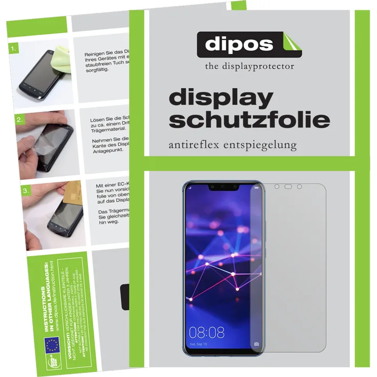 dipos 6x Schutzfolie matt kompatibel mit Huawei Mate 20 Lite Folie Displayschutzfolie