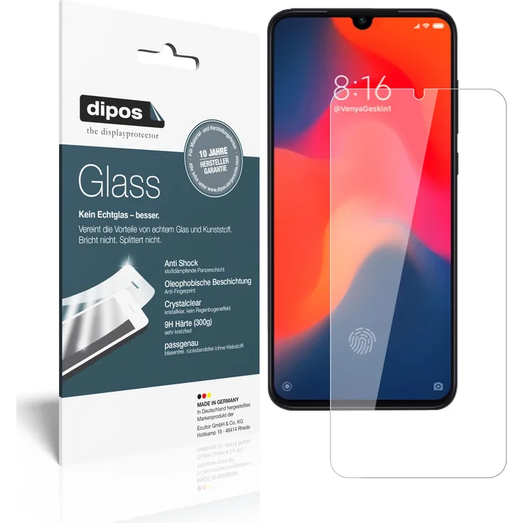 dipos 2x Panzerfolie klar kompatibel mit xiaomi Mi 9 SE Schutzfolie 9H Displayschutz-Folie